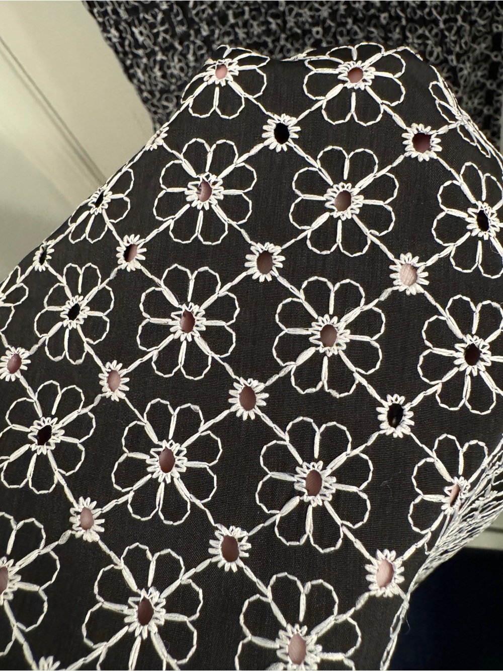 Lisa Says Gah Annie Dress - Black and White Eyelet Floral Maxi Dress - Picture 3 of 6